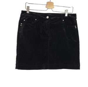 White House Black Market velvet crystal stud skirt